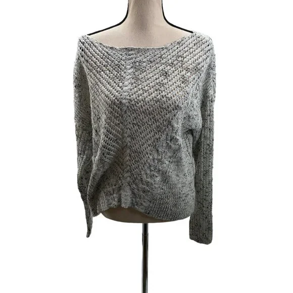 Bar III XL Pinhole Knit Sweater Marled Gray - Picture 1 of 5